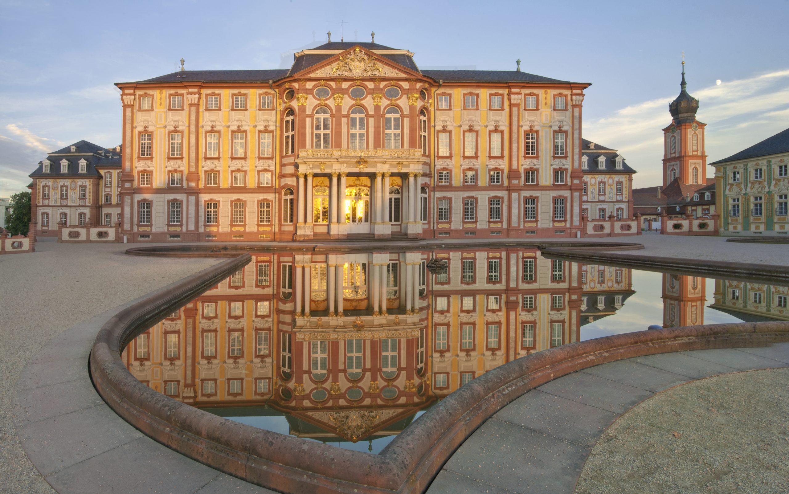 Blick auf das Barockschloss in Bruchsal.