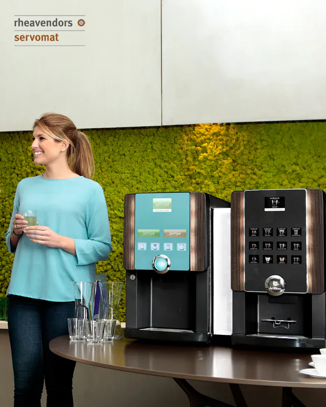 rheavendors servomat verfügt über mehr als 55 Jahre Erfahrung und bietet ein umfangreiches Sortiment professioneller Kaffeevollautomaten.